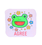 Handwritten Vivid Frog（個別スタンプ：3）