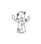 変な毛が生えた人（個別スタンプ：8）