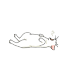 ながらオトモの白い猫トゥーン（個別スタンプ：30）