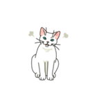 ながらオトモの白い猫トゥーン（個別スタンプ：32）
