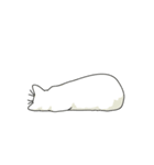 ながらオトモの白い猫トゥーン（個別スタンプ：36）