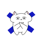 目がおかしい？！ヘンテコ猫（個別スタンプ：4）