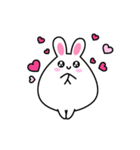 Cute and lovely rabbit stickers（個別スタンプ：24）