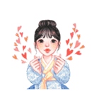 Lovely HANBOK Girls (ENG)（個別スタンプ：2）