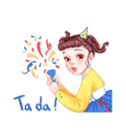 Lovely HANBOK Girls (ENG)（個別スタンプ：6）
