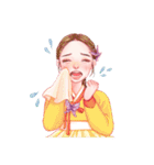 Lovely HANBOK Girls (ENG)（個別スタンプ：8）