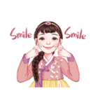 Lovely HANBOK Girls (ENG)（個別スタンプ：9）