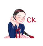 Lovely HANBOK Girls (ENG)（個別スタンプ：15）