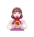 Lovely HANBOK Girls (ENG)（個別スタンプ：17）