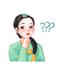 Lovely HANBOK Girls (ENG)（個別スタンプ：19）