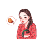 Lovely HANBOK Girls (ENG)（個別スタンプ：20）