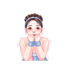 Lovely HANBOK Girls (ENG)（個別スタンプ：24）