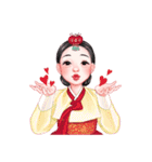 Lovely HANBOK Girls (ENG)（個別スタンプ：26）