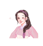 Lovely HANBOK Girls (ENG)（個別スタンプ：27）