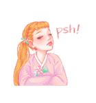 Lovely HANBOK Girls (ENG)（個別スタンプ：31）