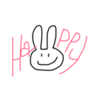 うさぎと文字（個別スタンプ：6）