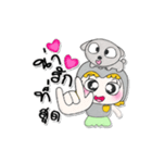 Hi！！ My name is Fumina..Love dog..（個別スタンプ：4）