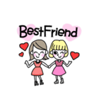 ハッピーガールズスタンプ 1（個別スタンプ：1）