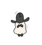 手描きの羊(サフォーク種) たまにパン（個別スタンプ：25）