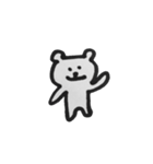 モノクロクマタン（個別スタンプ：3）