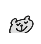 モノクロクマタン（個別スタンプ：6）