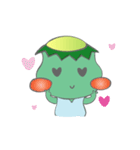 Fat Kappa ＆ Little Zashiki warashi（個別スタンプ：4）