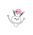 先輩が使う、脱力系うさぎの子（個別スタンプ：1）