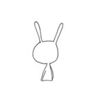 先輩が使う、脱力系うさぎの子（個別スタンプ：33）