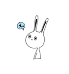 先輩が使う、脱力系うさぎの子（個別スタンプ：34）