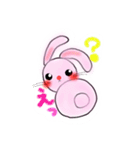 カラフル ピンクうさぎ（個別スタンプ：2）