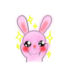 カラフル ピンクうさぎ（個別スタンプ：11）