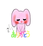 カラフル ピンクうさぎ（個別スタンプ：14）
