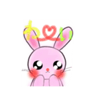 カラフル ピンクうさぎ（個別スタンプ：18）