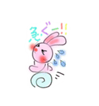 カラフル ピンクうさぎ（個別スタンプ：23）