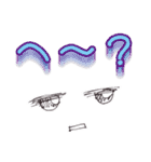 大きい文字なお顔（個別スタンプ：18）