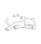 ホワイトキャットファミリー（個別スタンプ：10）
