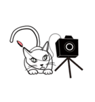ホワイトキャットファミリー（個別スタンプ：11）