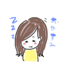 手書きGirl ❤︎（個別スタンプ：1）