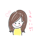 手書きGirl ❤︎（個別スタンプ：2）