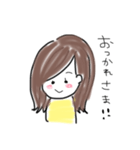 手書きGirl ❤︎（個別スタンプ：4）
