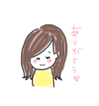 手書きGirl ❤︎（個別スタンプ：5）
