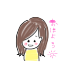 手書きGirl ❤︎（個別スタンプ：6）