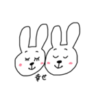 まゆげまゆげなうさぎ（個別スタンプ：3）