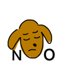 グータラ老犬ダックスモモ(イラスト版)（個別スタンプ：4）