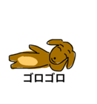 グータラ老犬ダックスモモ(イラスト版)（個別スタンプ：5）