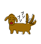 グータラ老犬ダックスモモ(イラスト版)（個別スタンプ：9）