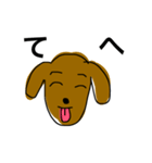 グータラ老犬ダックスモモ(イラスト版)（個別スタンプ：10）