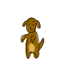 グータラ老犬ダックスモモ(イラスト版)（個別スタンプ：15）