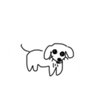 グータラ老犬ダックスモモ(イラスト版)（個別スタンプ：16）