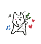White cat Every day（個別スタンプ：25）